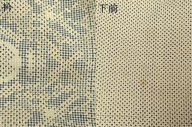 平和屋着物▽本場大島紬 白大島 単衣 亀甲文様 正絹 逸品 AABE5683fy