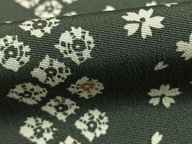 平和屋着物▽上質な小紋 単衣 舞桜間道 正絹 逸品 AABE5688fy