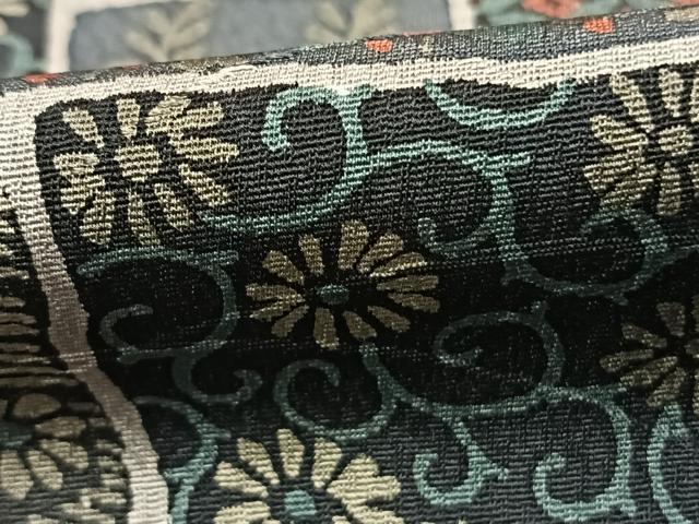 平和屋着物▽上質な小紋　単衣　色紙花文　正絹　逸品　AABE5693fy