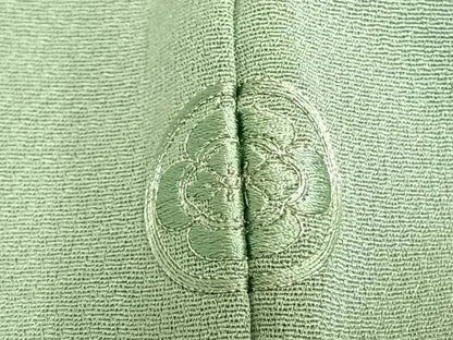平和屋着物▽訪問着 単衣 中国三大刺繍 汕頭刺繍 スワトウ刺繍 総刺繍 御所車花文 暈し染め 正絹 逸品 未使用 AABE5698fy