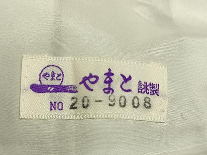 平和屋着物▽上質な小紋　単衣　幾何学文様　鬼しぼ縮緬　やまと誂製　正絹　逸品　AABE5701fy