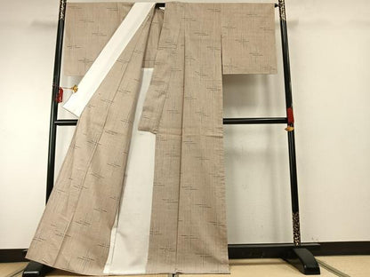 平和屋着物▽日本工芸会正会員　秋山眞和　綾の手紬　手織　本藍染　単衣　十字絣　証紙付き　正絹　逸品　AABE5710fy