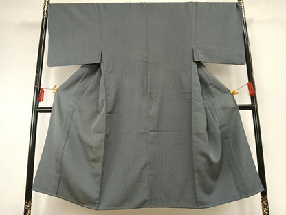 平和屋着物▽男性 お召 単衣 菱文 銀座もとじ 正絹 逸品 AABE5711fy