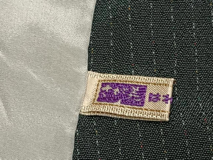 平和屋着物▽お召 単衣 縞 さが美扱い ロング丈 正絹 逸品 AABE5715fy