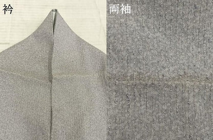 平和屋着物▽本場縞大島紬 単衣 手織 暁鼠色 株式会社つむぎや謹製 証紙付き 正絹 逸品 AABE5717fy