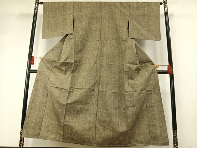 平和屋着物▽上質な紬 単衣 霞文 正絹 逸品 AABE5727fy