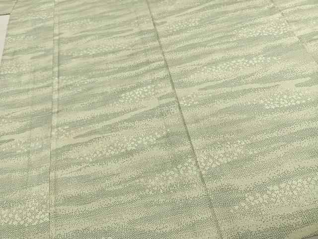 平和屋着物▽上質な紬 単衣 霞文 正絹 逸品 AABE5728fy