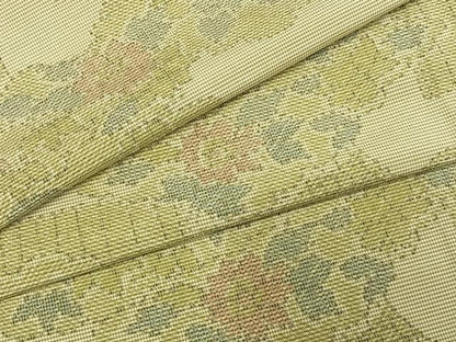 平和屋着物▽上質な紬 単衣 風景花文 正絹 逸品 AABE5731fy