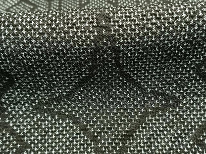 平和屋着物▽本塩沢 単衣 幾何学文様 正絹 逸品 AABE5733fy