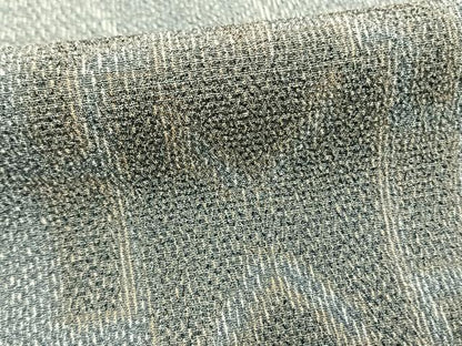 平和屋着物▽本塩沢 単衣 幾何学文様 正絹 逸品 AABE5734fy