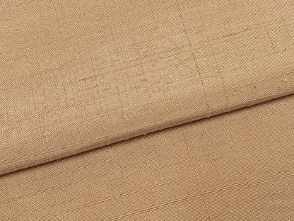 平和屋着物▽上質な紬 単衣 色無地 洗柿色 正絹 逸品 AABE5735fy