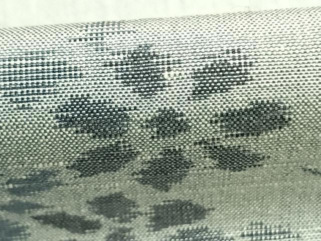 平和屋着物▽上質な紬 単衣 舞花文 暈し染め 正絹 逸品 AABE5737fy