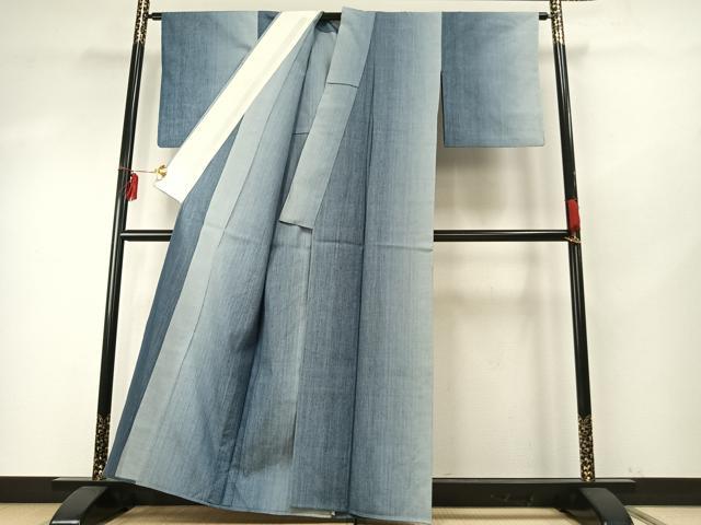 平和屋着物▽上質な紬 単衣 間道 正絹 逸品 AABE5739fy