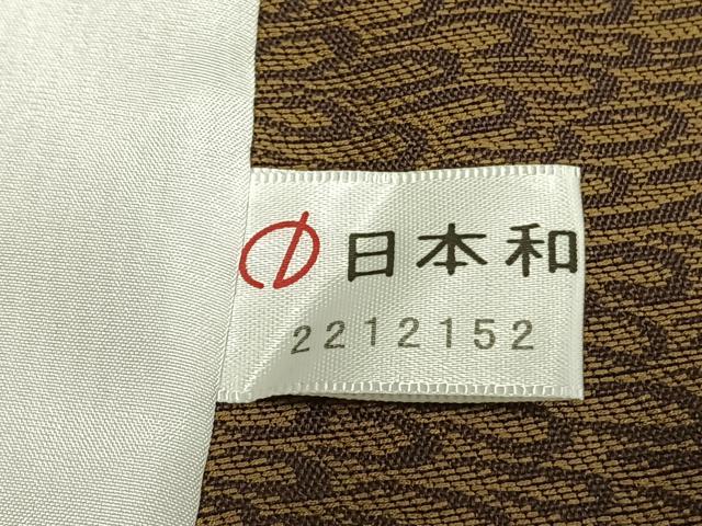 平和屋着物▽お召 単衣 舞花文 正絹 逸品 AABE5740fy