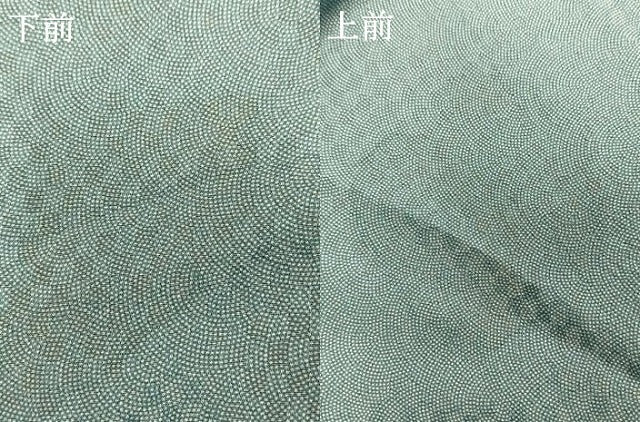 平和屋着物▽江戸小紋 単衣 市松文様 鮫小紋柄 正絹 逸品 AABE5741fy