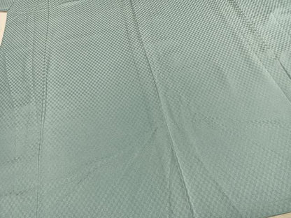 平和屋着物▽江戸小紋 単衣 市松文様 鮫小紋柄 正絹 逸品 AABE5741fy