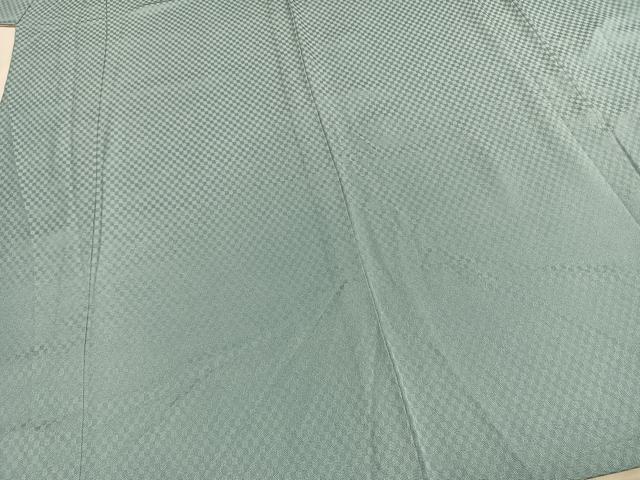 平和屋着物▽江戸小紋 単衣 市松文様 鮫小紋柄 正絹 逸品 AABE5741fy