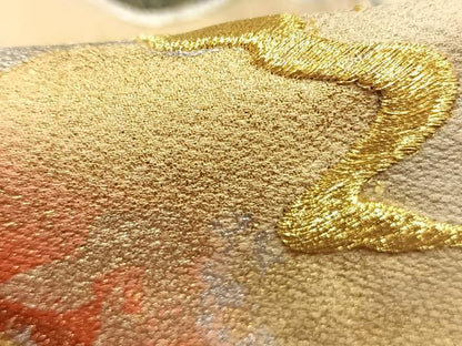 平和屋着物▽豪華黒留袖 単衣 道長文 暈し染め 金糸 金銀彩 正絹 逸品 AABE5747fy