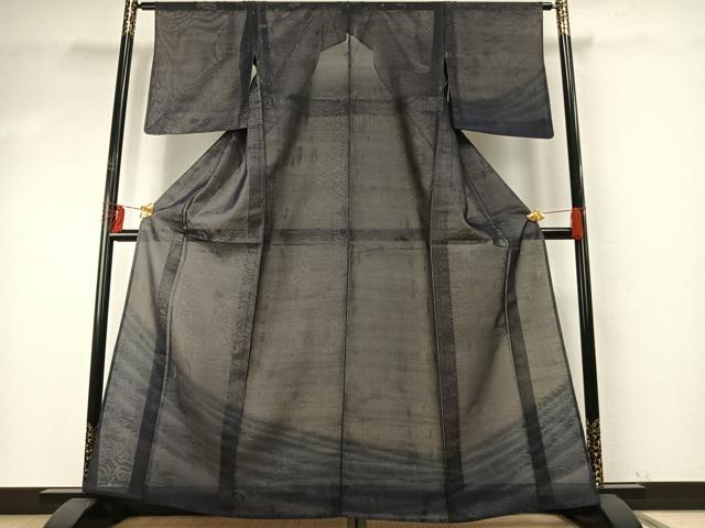 平和屋着物▽訪問着　無双　紗袷　紗×紗　草花文　暈し染め　正絹　逸品　AABE5748fy 平和屋着物▽訪問着 無双 紗袷 紗×紗 草花文 暈し