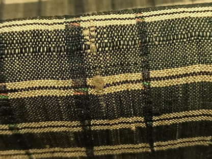 平和屋着物▽上質な紬 単衣 格子 正絹 逸品 AABE5749fy