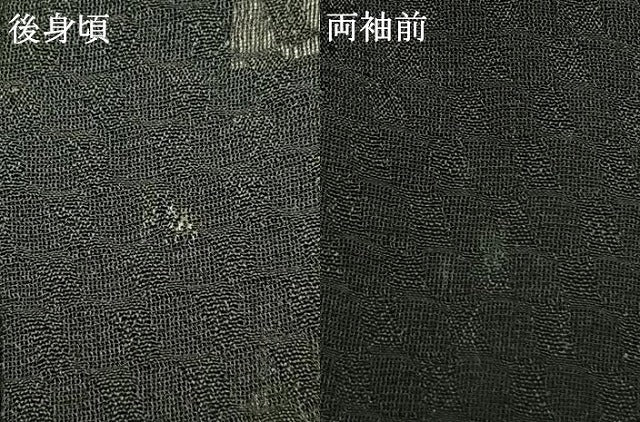 平和屋着物▽羽織 スリーシーズン 春夏秋 塵除け 市松地紋 黒地 正絹 逸品 AABE5760fy