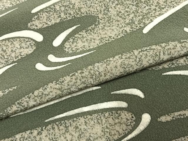 平和屋着物▽上質な小紋 単衣 流水文 正絹 逸品 AABE5761fy