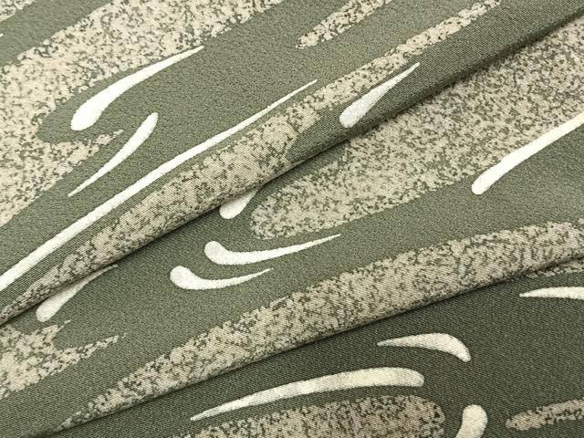 平和屋着物▽上質な小紋 単衣 流水文 正絹 逸品 AABE5761fy