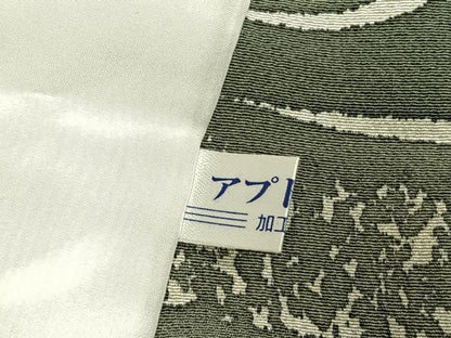 平和屋着物▽上質な小紋 単衣 流水文 正絹 逸品 AABE5761fy