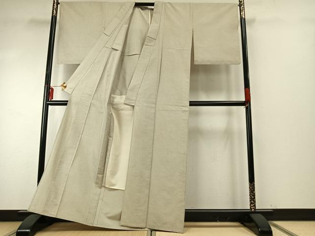 平和屋着物▽本場大島紬 白大島 単衣 100亀甲 総詰め 正絹 逸品 AABE5762fy