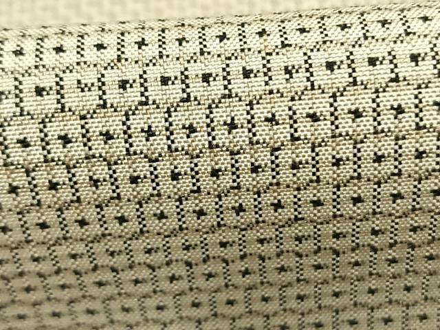 平和屋着物▽本場大島紬 白大島 単衣 100亀甲 総詰め 正絹 逸品 AABE5762fy