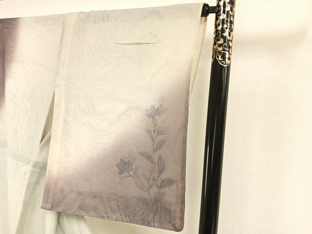 平和屋着物▽訪問着 無双 紗袷 紗×紗 手描き 草花文 正絹 逸品 AABE5769fy