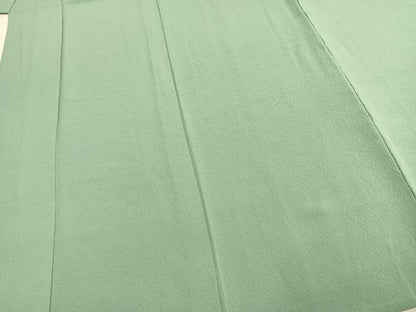 平和屋着物▽上質な色無地 単衣 錆青磁色 正絹 逸品 未使用 AABE5771fy