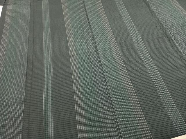 平和屋着物▽お召　単衣　間道 　正絹　逸品　未使用　AABE5774fy