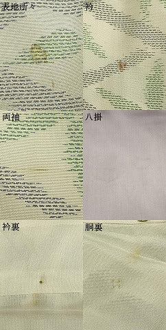平和屋着物●本場大島紬　白大島　笹竹文　証紙付き　正絹　逸品　AABE5783fy