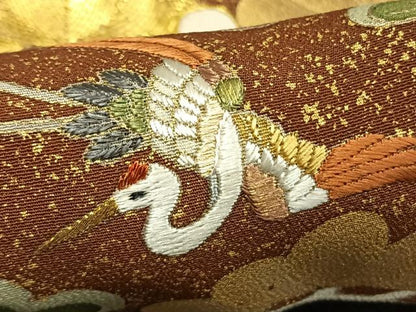 平和屋着物●創業460年・千總　黒留袖　駒刺繍　松竹梅　飛鶴文　金糸　金彩　正絹　逸品　AABE5785fy