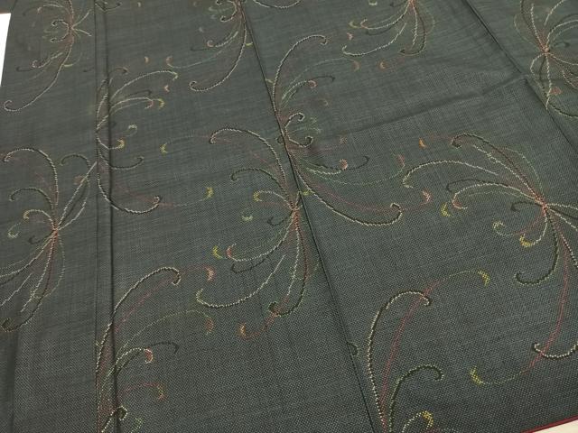 平和屋着物●本場大島紬　一元7マルキ　舞花文　正絹　逸品　AABE5786fy 平和屋着物○本場大島紬 一元7マルキ 舞花文 正絹 逸品 AABE5786fy