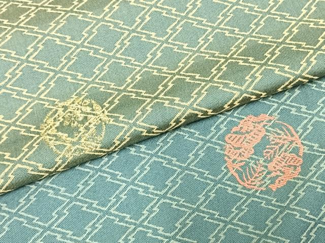 平和屋着物●お召　訪問着　刺繍　松竹梅　暈し染め　金糸　正絹　逸品　AABE5788fy
