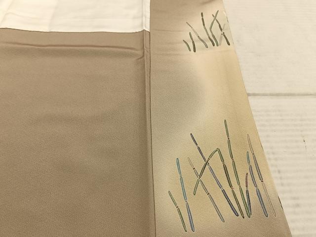 平和屋着物●十日町　加賀草木友禅の第一人者　田村哲彦　訪問着　木賊　暈し染め　正絹　逸品　AABE5789fy