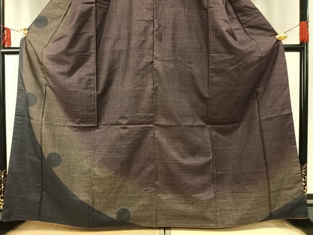 平和屋着物●本場大島紬　訪問着　カタス7マルキ　雪輪文　正絹　逸品　AABE5791fy
