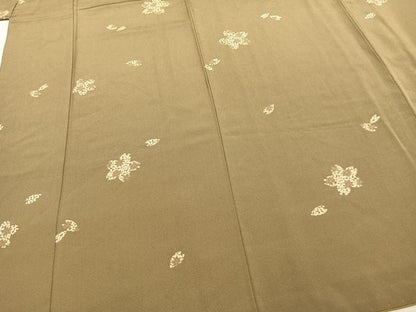 平和屋着物●上質な小紋　舞桜文　正絹　逸品　AABE5798fy