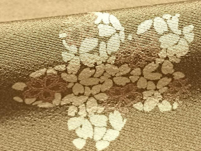 平和屋着物●上質な小紋　舞桜文　正絹　逸品　AABE5798fy