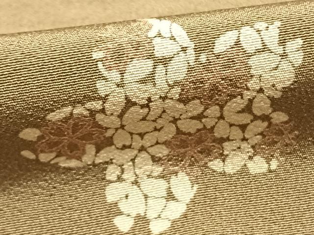 平和屋着物●上質な小紋　舞桜文　正絹　逸品　AABE5798fy