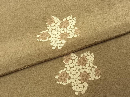平和屋着物●上質な小紋　舞桜文　正絹　逸品　AABE5798fy