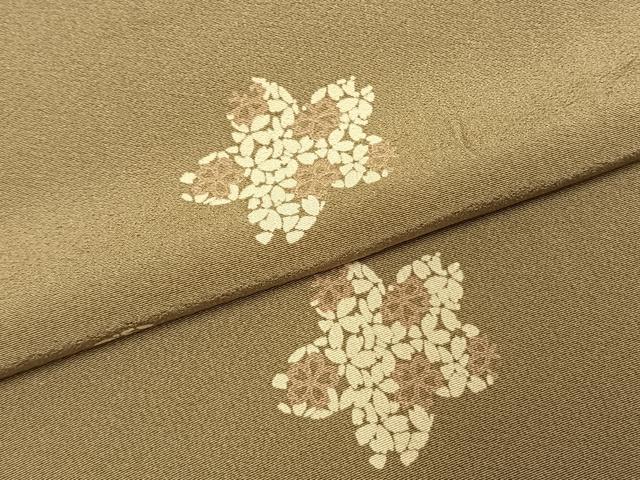 平和屋着物●上質な小紋　舞桜文　正絹　逸品　AABE5798fy