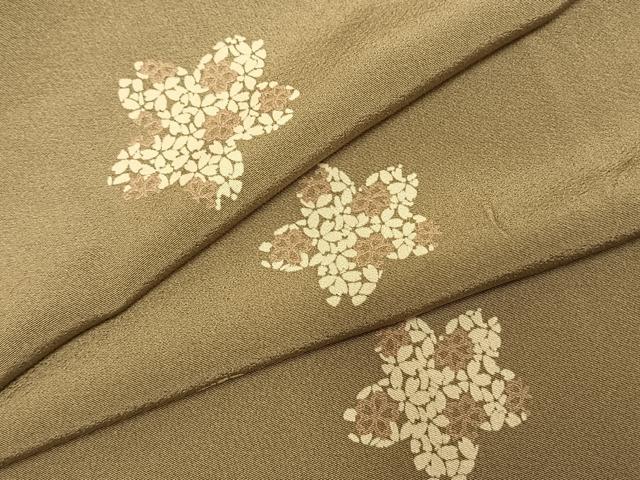 平和屋着物●上質な小紋　舞桜文　正絹　逸品　AABE5798fy