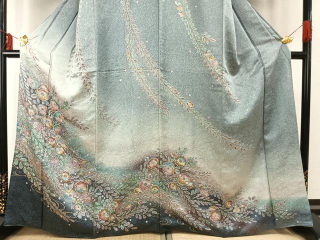 平和屋着物●訪問着　辻が花　暈し染め　金彩　正絹　逸品　AABE5804fy 平和屋着物○訪問着 辻が花 暈し染め 金彩 正絹 逸品 DAAV3468du