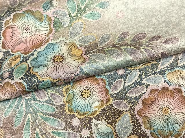 平和屋着物●訪問着　辻が花　暈し染め　金彩　正絹　逸品　AABE5804fy 平和屋着物○訪問着 辻が花 暈し染め 金彩 正絹 逸品 DAAV3468du