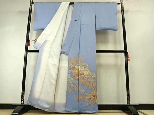 平和屋着物●金彩友禅　卓越技能者・名工・和田光正　色留袖　扇面花文　金銀彩　正絹　逸品　AABE5810fy