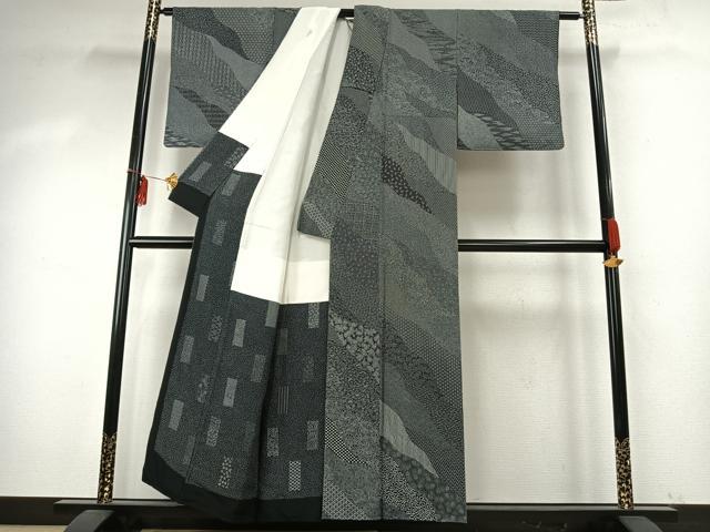 平和屋着物●小紋師　北原寿永　江戸小紋　市松文　正絹　逸品　未使用　AABF1338ck 平和屋着物○小紋師 北原寿永 江戸小紋 百柄 正絹 逸品 AABE5812fy