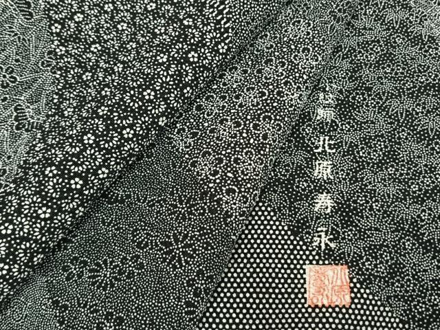 平和屋着物●小紋師　北原寿永　江戸小紋　百柄　正絹　逸品　AABE5812fy